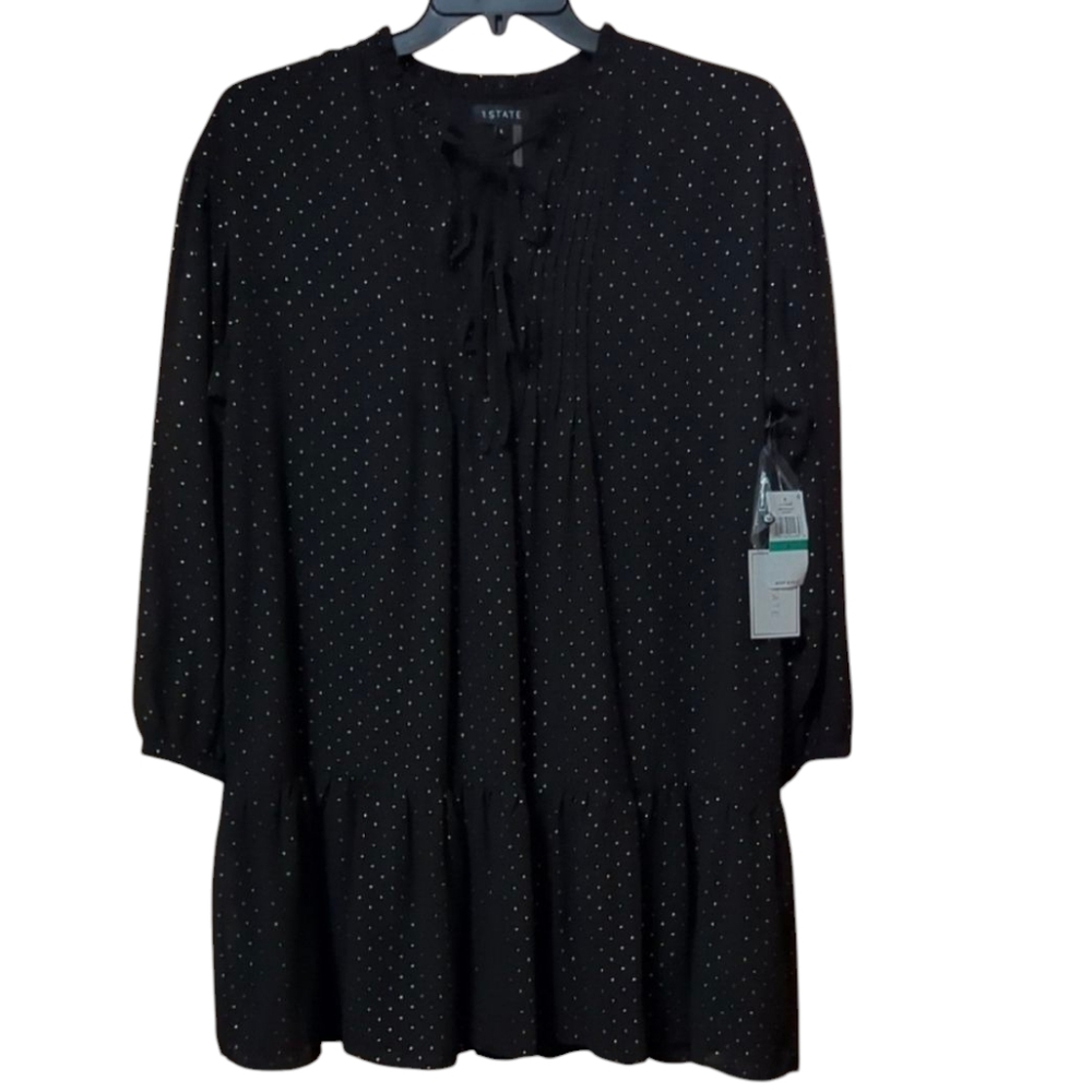 STATE Black Tiered Ruffled Sundress, NWT